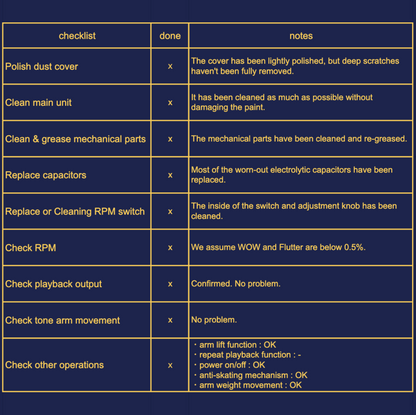 Technics SL-1700 turntable full maintained, 100V from Japan